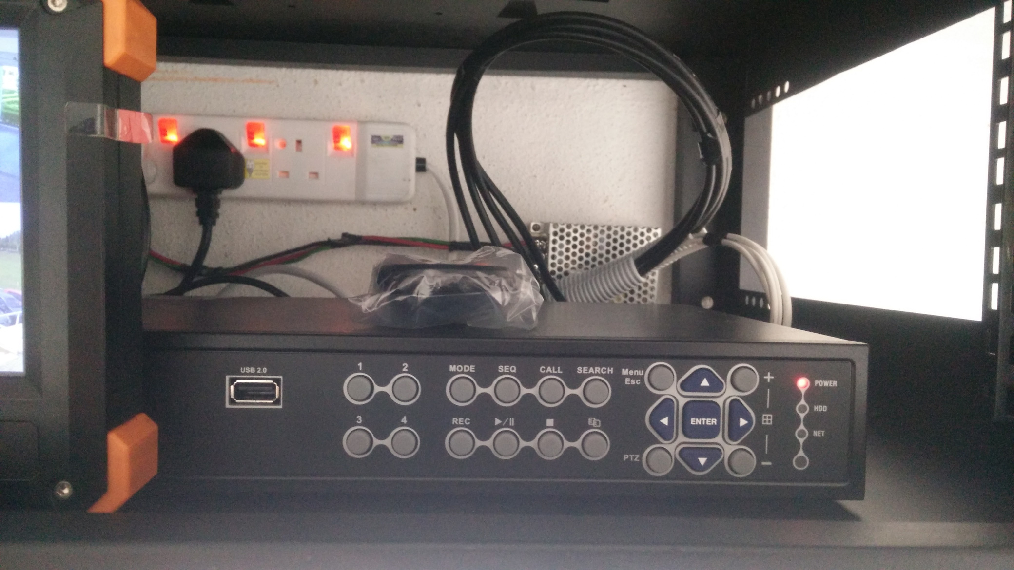 analog hd dvr connected to a monitor